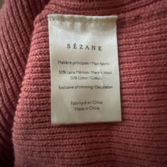 Sezane Multicolor Crew Neck Sweater - wool/cotton - Picture 5 of 5